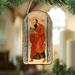 The Holiday Aisle® Inspirational Icon Saint Paul Wooden Photo Ornament Wood in Brown/Red | 5 H x 3.5 W x 0.75 D in | Wayfair 87035
