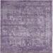 Brown/Gray 120 W in Rug - World Menagerie One-of-a-Kind Berthild Hand-Knotted Purple 10' Square Area Rug Silk/Wool | Wayfair