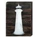 Breakwater Bay Lighthouse Vintage Nautical Wall Décor in Black/Brown/White | 12 H x 9 W x 1.5 D in | Wayfair 5B860D6FF81C4087BE0D7B74EBF72240