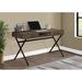 Gracie Oaks Cowarts Computer Desk, Home Office, Laptop, Storage Drawers, 48"L, Work, Metal, Laminate, Grey, Black Wood in Brown | Wayfair