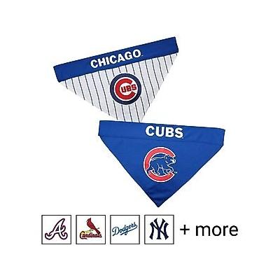 Pets First MLB Reversible Dog & Cat Bandana, Chicago Cubs, Small/Medium