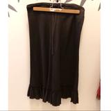 J. Crew Skirts | 100% Linen Raw Edge Ruffle Hem Skirt. Excellent! | Color: Brown | Size: Xs
