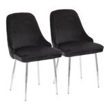 Marcel Dining Chair ( Set of 2 ) - LumiSource DC-MARCL BK2