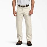 Dickies Men's Relaxed Fit Double Knee Carpenter Painter's Pants - Natural Beige Size 38 30 (2053)