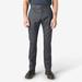 Dickies Men's Skinny Fit Double Knee Work Pants - Charcoal Gray Size 34 30 (WP811)