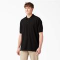 Dickies Men's Adult Size Piqué Short Sleeve Polo - Black M (KS5552)