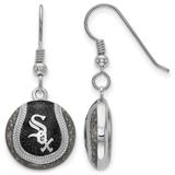 Women's Chicago White Sox Sterling Silver Enameled Baseball Earrings