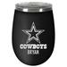 Black Dallas Cowboys 12oz. Personalized Stealth Wine Tumbler