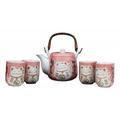 World Menagerie Starwood Tea Set for 4 People Porcelain China/Ceramic in Pink | 4.5 H x 6.25 W x 4 D in | Wayfair F9562D99A92B41EEB9B677C12F2DE885