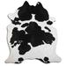 Black/White 84 x 72 x 0.25 in Area Rug - Loon Peak® Natural Hair Handmade Cowhide Area Rug Cowhide | 84 H x 72 W x 0.25 D in | Wayfair