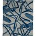 Black/Gray 72 W in Rug - Brayden Studio® One-of-a-Kind Bailor Hand-Knotted Traditional Style Gray/Blue 6' x 9' Wool Area Rug Wool | Wayfair