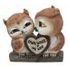 Millwood Pines Morehouse Romantic Owl Love Couple Decor Figurine Resin in Brown/Gray | 5.25 H x 2.75 W x 2.75 D in | Wayfair