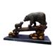 Loon Peak® Riddick Two Bears on Log Metal in Brown/Gray | 10 H x 16 W x 6 D in | Wayfair FE341CA44F544BC09A021AFF25C96793