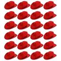 COWBOY HAT FANCY DRESS ACCESSORY - RED STAR STUDDED COWBOY HAT COWGIRL HATS WILD WEST (PACK OF 12)
