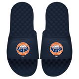 Men's ISlide Navy Houston Astros Cooperstown Logo Slide Sandals