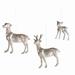 The Holiday Aisle® 3 Piece Deer Family Hanging Figurine Ornament Set Plastic in Gray | 7 H x 4 W x 1 D in | Wayfair