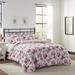 Laura Ashley Lidia Pink Floral Reversible Quilt Set Polyester/Polyfill/Cotton in Pink/Yellow | Twin Quilt + 1 Standard Sham | Wayfair 176854