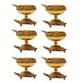 100% Pure Heavy Brass Diwali Diya Indian Pooja Oil Lamp - Golden Engraved Design Dia With Turtle base. Traditional Oil Lamp (10PCS) Deepawali Diya .Earthen Oil lamp Indian Gift Items Bulk