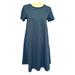 Lularoe Dresses | Lularoe Carly Solid Blue Dress Size Small | Color: Blue | Size: S