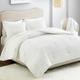 Comfort Spaces Hypoallergenic Down Alternative, All Season Modern Bedding, Matching Shams, Cotton, Phillips, Ivory, Twin/Twin XL