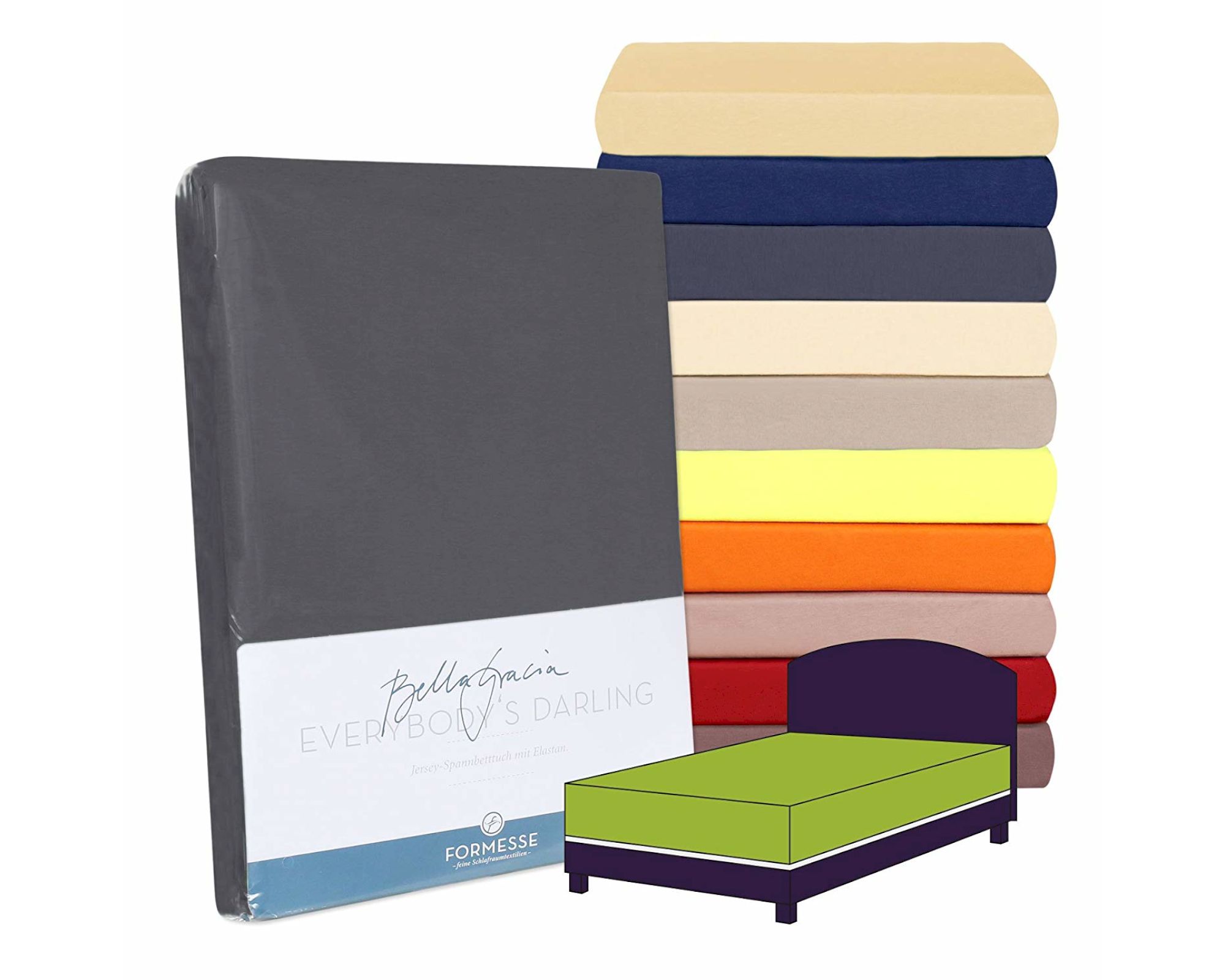 Formesse »Bella Gracia« Boxspring Spannbetttuch Alto 0115 champignon / 140x200 - 160x220 cm Image