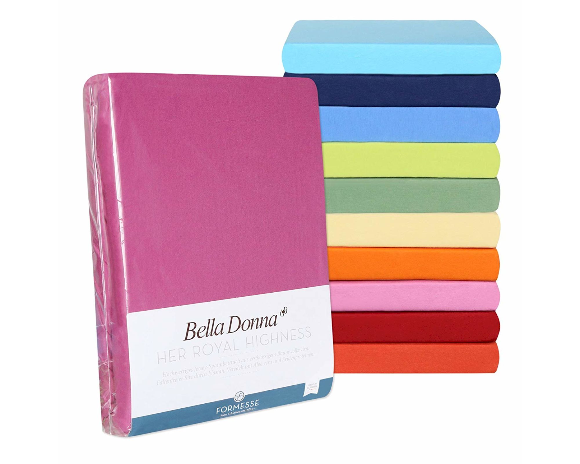 Formesse »Bella Donna« Jersey Topper Spannbetttuch La Piccola 0537 safran / 180x200 cm Image
