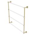 Allied Brass Pacific Beach 4 Tier 38.6" Wall Mounted Towel Bar Metal in Yellow | 35.2 H x 5 D in | Wayfair PB-28G-36-UNL