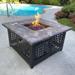 Elizabeth by Endless Summer, Square LP Gas Fire Pit Steel in Brown/Gray | 23 H x 42 W x 42 D in | Wayfair GAD15286G