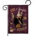 Breeze Decor G162080-Db Toil & Trouble Fall Halloween Impressions Decorative Vertical 13" X 18.5" Double Sided Garden Flag in Indigo | Wayfair