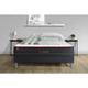 Ensemble matelas sommier Boost 140 x 190 cm - Couleur : Noir avec 2 oreillers et couette - Noir