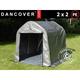 Dancover - Tente de stockage Tente Abri pro 2x2x2m pe, avec couverture de sol, Gris - Gris