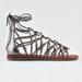 American Eagle Outfitters Shoes | American Eagle Caged Gladiator Sandals 6 Silver | Color: Silver | Size: 6