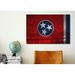 Winston Porter Flags Tennessee City Skyline Graphic Art on Wrapped Canvas Metal in Red | 40 H x 60 W x 1.5 D in | Wayfair