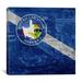 Winston Porter Las Vegas Flag, Las Vegas Skyline w/ Grunge - Wrapped Canvas Graphic Art Print Canvas, in Blue | 18 H x 18 W x 0.75 D in | Wayfair