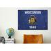 Winston Porter 'Wisconsin Flag, Lomo Film Grunge' - Wrapped Canvas Graphic Art Print Metal in Blue | 40 H x 60 W x 1.5 D in | Wayfair