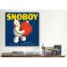 Winston Porter Poster Snoboy Apples Crate Label - Advertisements Print on Canvas in Blue/Red/White | 18" H x 18" W x 0.75" D | Wayfair