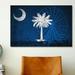 Winston Porter Flags South Carolina Myrtle Beach Graphic Art on Canvas in Blue/White | 12 H x 18 W x 0.75 D in | Wayfair