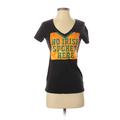 Short Sleeve T-Shirt: Black Graphic Tops - Women's Size Small