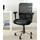 Bernard Desk Chair in Black/Silver - Safavieh FOX8508A