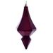 Vickerman 619711 - 8" Wine Candy Diamond Finial Christmas Tree Ornament (2 pack) (MC191019D)