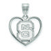 Women's NC State Wolfpack Sterling Silver Logo Heart Pendant