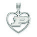 Women's Purdue Boilermakers Sterling Silver Logo Heart Pendant