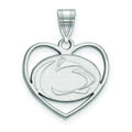 Women's Penn State Nittany Lions Sterling Silver Logo Heart Pendant