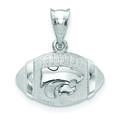 Women's Kansas State Wildcats Sterling Silver 3D Football Logo Pendant