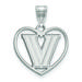 Women's Villanova Wildcats Sterling Silver Logo Heart Pendant