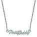 Women's Ole Miss Rebels Silver Script Logo Necklace