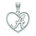 Women's Alabama Crimson Tide Sterling Silver Logo Heart Pendant