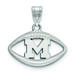 Women's Michigan Wolverines Sterling Silver Logo Football Pendant