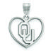 Women's Oklahoma Sooners Sterling Silver Logo Heart Pendant