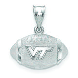 Women's Virginia Tech Hokies Sterling Silver 3D Football Logo Pendant